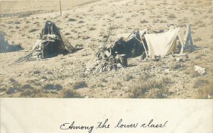Postcard RPPC C-1910 Arizona Wikieup Homes American Indian AZ24-1775