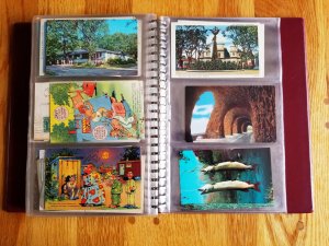 162 Vintage Post Cards in Post Card Album # 3