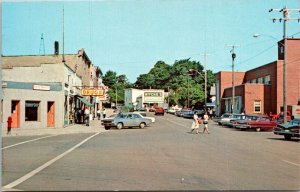 Water St Business Little Current Manitoulin Island Ontario Canada Postcard VTG  