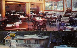 Sarasota Florida~Captain's Table Restaurant~2 Views~Dining Room~1970 Roadside