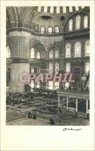 Postcard The Old Istanbul Interior of the Sultan Ahmet Mosque