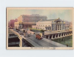 Postcard New Union Station, Chicago, Illinois