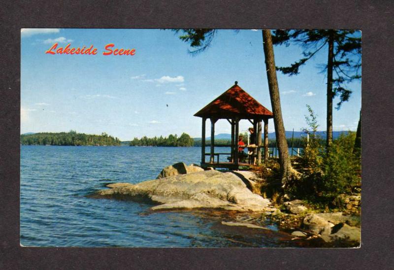 ME Greetings From Stratton Maine Lakeside Scene Postcard