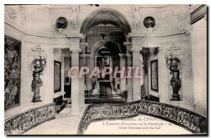 Old Postcard Chateau de Chantilly The Staircase of Honor and the Hall