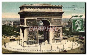 Old Postcard Paris L & # 39Arc De Triomphe From & # 39Etoile