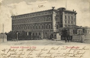 turkey, CONSTANTINOPLE, Pera, Imperial German Embassy (1902) Postcard