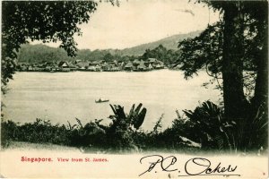 PC CPA SINGAPORE, VIEW FROM ST. JAMES, Vintage Postcard (b18628)