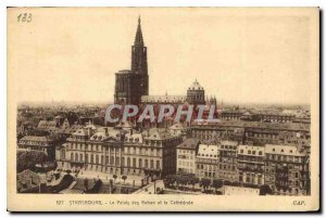 Postcard The Old Strasbourg Rohan Palace and the Cathedral