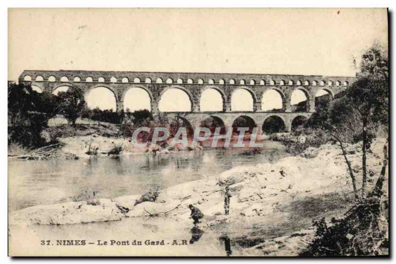Old Postcard Nimes Pont Du Gard