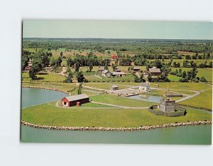 Postcard Bird's-eye view, Upper Canada Village, Morrisburg, Canada
