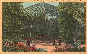 Vintage Postcard Bird Cage Zoological Gardens Forest Park St. Louis Missouri MO
