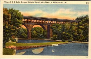 Postcard BRIDGE SCENE Wilmington Delaware DE AN0118