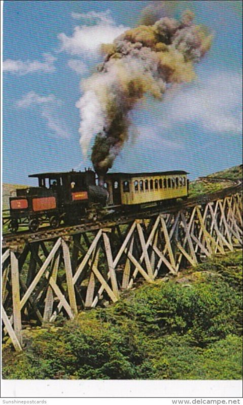 Famous Cog Railway Mount Washington New Hampshire