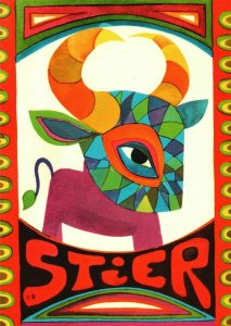 Vintage Postcard Etna Koebrich Stier  Bull Taureau Toro Munich Germany