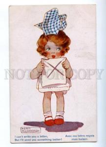 176027 Girl w/ Letter by RICHARDSON Vintage Inter-Art Co. PC