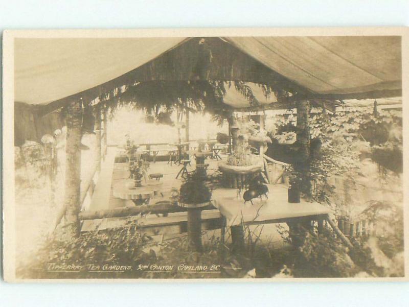 old rppc TEA GARDEN Capilano - North Vancouver British Columbia BC W0853