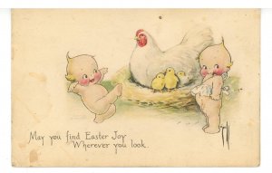 Kewpies by Rose O'Neill. Pub. By Gibson Art . Easter- Hen & Chicks