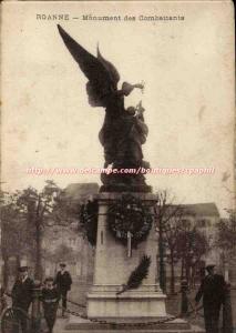 Roanne - Monument Comatiants - Old Postcard