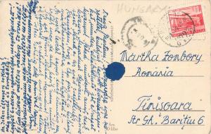 Boy with gingerbread Hungary artist postcard 1940s