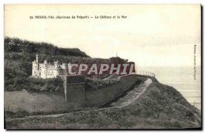 Old Postcard Mesnil Val Le Chateau and the Sea