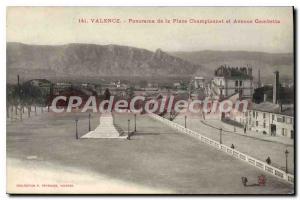 Valencia Old Postcard Panorama Of The Place Championnet And Avenue Gambetta