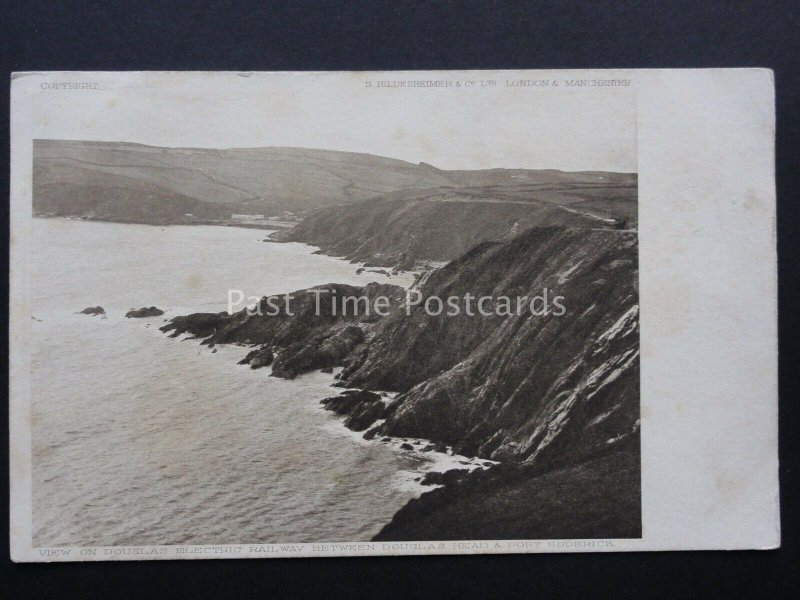 Isle of Man A VIEW FROM DOUGLAS ELECTRIC RAILWAY c1903 Postcard by Hildesheimer