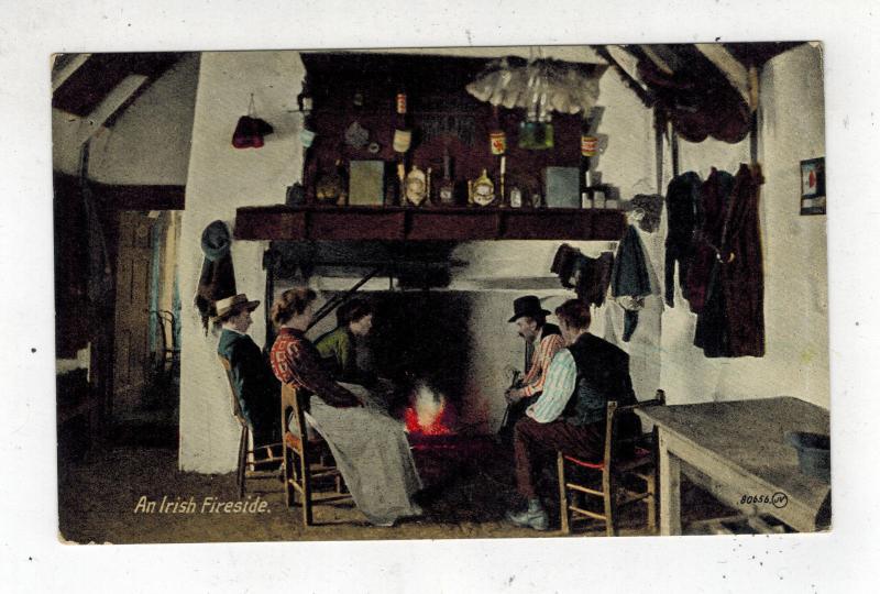 Mint Real Picture Postcard Ireland Irish Fireside People in Home