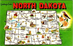 Postcard MAP SCENE Sioux State North Dakota ND AO9558