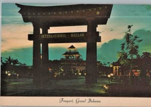 Freeport, Grand Bahama International Bazaar Continental Chrome Postcard
