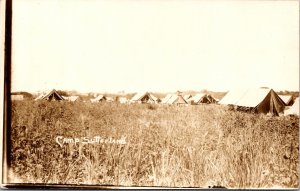 Real Photo Postcard Camp Sutterland Migrant Camp in Mariposa County California