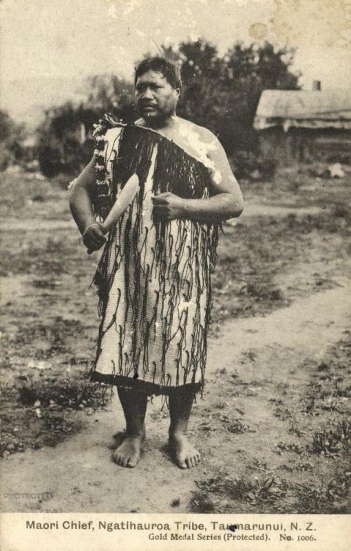 new zealand, TAUMARUNUI, Maori Chief of Ngatihauroa Tribe (1910s)