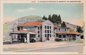 Haynes Picture Shop Mammoth Yellowstone Park WY Wyoming Linen Postcard H49