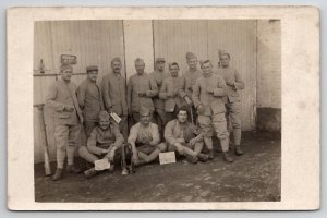 French Military Soldiers 3rd Regiment 8th Company RPPC Portrait Postcard M35