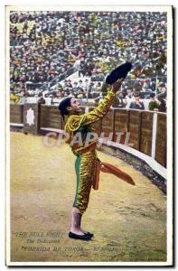 Old Postcard Bullfight Bullfight El Matador brindis