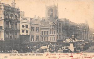 BR62569 market lace and holy trinity church hull   uk