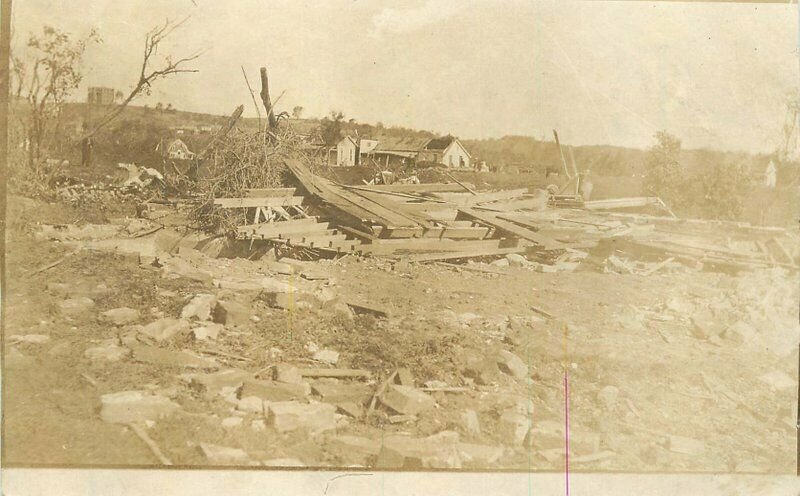 C-1910 Tornado Disaster Aftermath RPPC Photo Postcard 22-1473