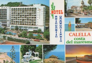 Hotel Santa Monica Calella Barcelona Spain Postcard