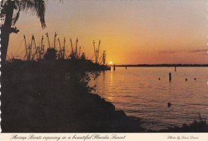 Florida Sunset With Shrimp Boats Fort Myers