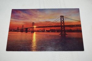 Sunset Golden Gate Bridge San Francisco California Postcard C4706 Mike Roberts