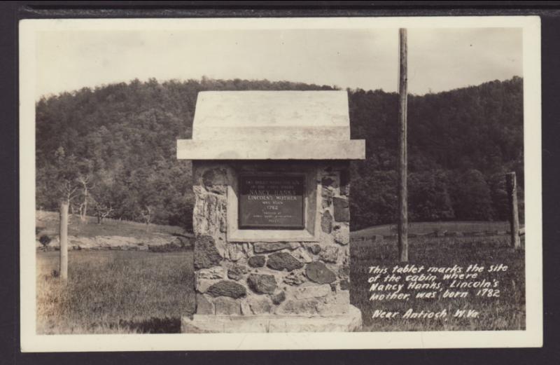 Tablet,Nancy Hanks Birthplace,Lincoln's Mother,Near Antioch,WV