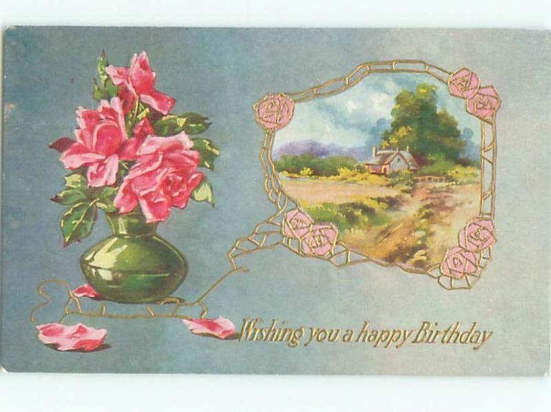 Divided-Back BEAUTIFUL FLOWERS SCENE Great Postcard AA2197