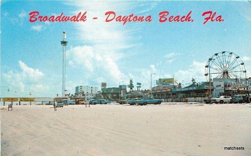 1950s Amusement Ferris Wheel Daytona Beach Florida autos Southern Boardwalk 1813