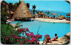 Hotel Camino Real Puerto Vallarta Jal Mexico Swimming Pool Vista Color Postcard