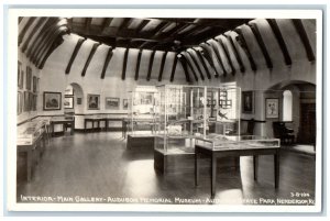 Interior Main Gallery Auduborn Memorial Museum Henderson KY RPPC Photo Postcard