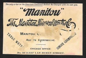 VICTORIAN TRADE CARD Manitou Mineral Water Bath House