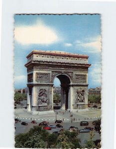 Postcard L'arc de Triomphe, Paris, France