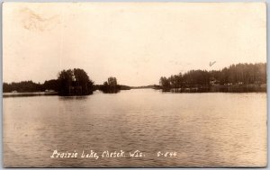 1927 Prairie Lake Chetek Wisconsin WI Posted Real Photo RPPC Posted Postcard