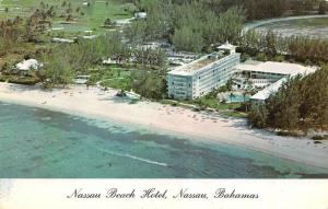 Bahamas,     NASSAU BEACH HOTEL   Roadside  Aerial View    Postcard