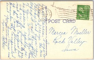 1944 The Campanile State Teachers College Cedar Falls Iowa IA Posted Postcard