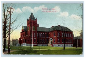 c1910's Tappan School Building Campus Ann Arbor Michigan MI Antique Postcard